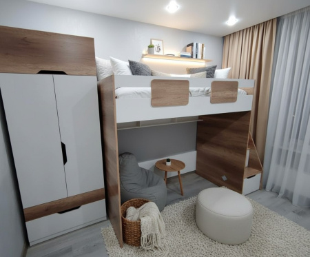 Кровать-чердак 190х90 коллекции Мозаика-2  от Династия Kids