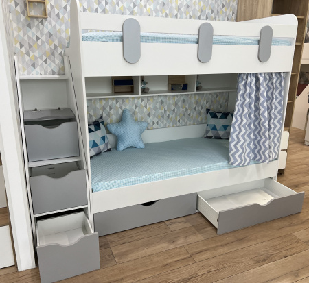 Комплект мебели Юниор-2 с двухъярусной кроватью Фортуна