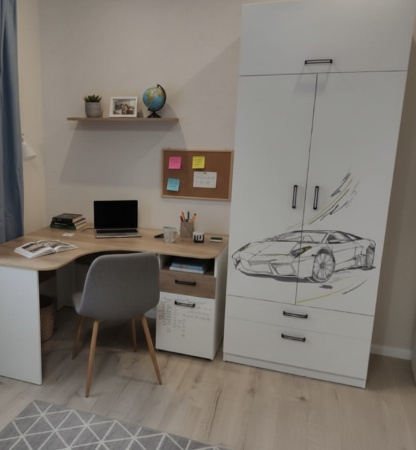 Шкаф коллекции Престиж New (с принтом) от Династия Kids