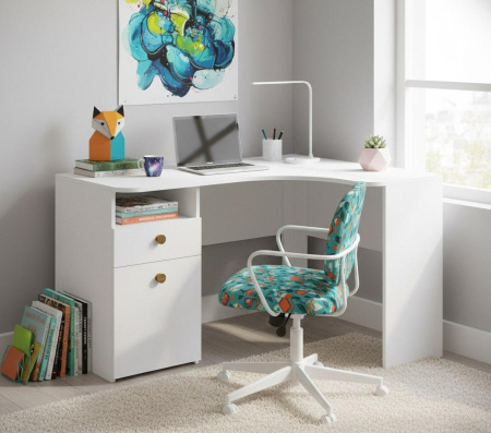 Стол угловой 1160 мм Умка NEW (ручки - дуб) от Династия Kids