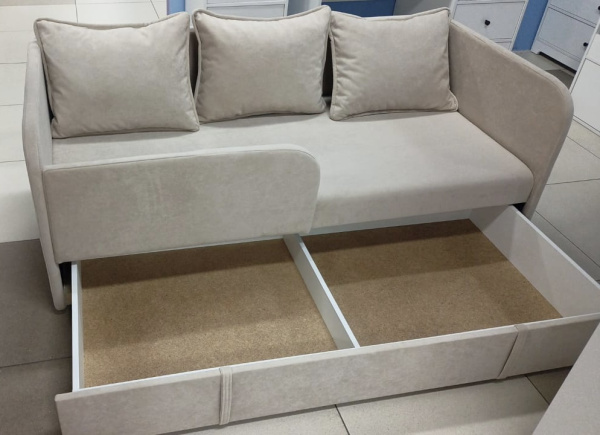 Диван-кровать Кэви (всё в комплекте). Велюр Velutto Бежевый от Династия Kids