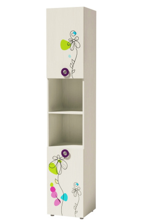 Шкаф-пенал-2 Цветы New  от Династия Kids