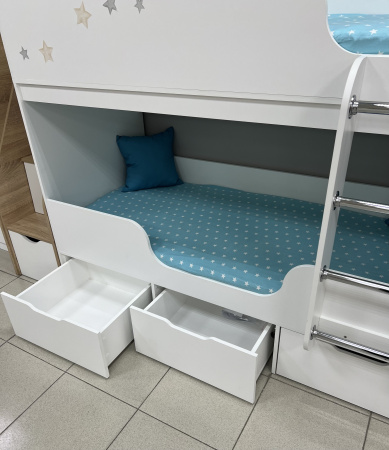 Кровать 2-х ярусная Малыши Двойняшки 180х80 от Династия Kids