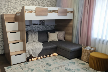 Кровать-чердак 190х90 коллекции Мозаика-2  от Династия Kids