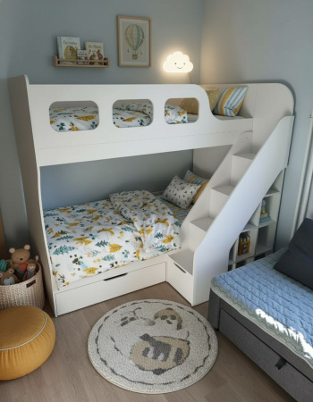 Кровать двухъярусная 190х80 Умка-8 (цвет белый) от Династия Kids