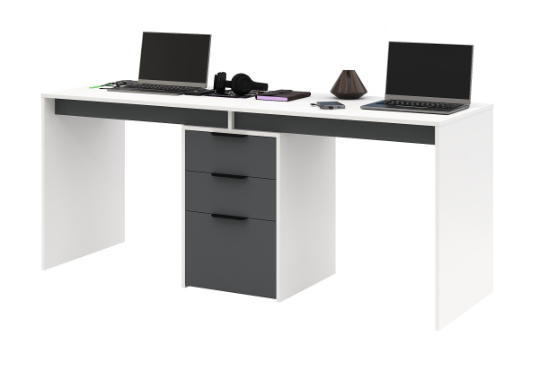 Стол Тандем 1800 мм (фасады графит)