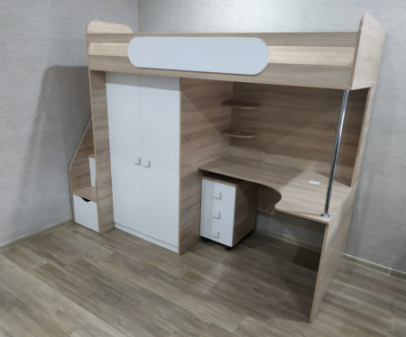 Кровать-чердак Колледж-2 (цвета разные) 200х90 от Династия Kids