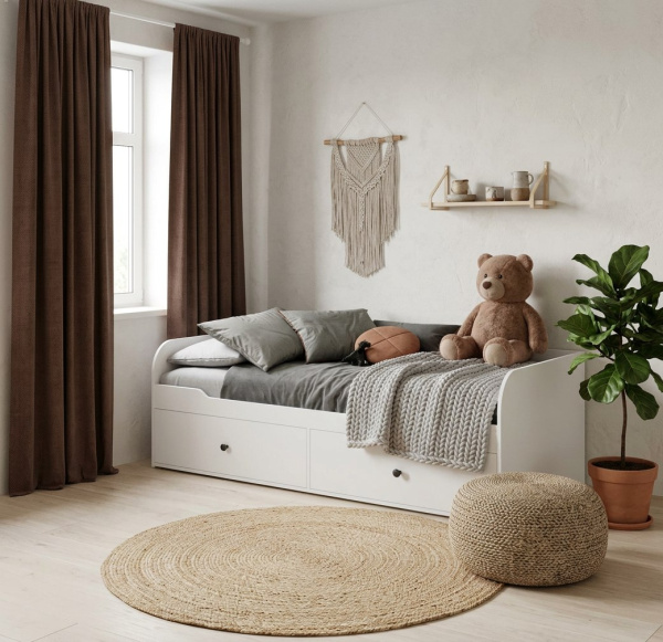 Кровать Норд 190х90 + стол + шкаф коллекции Вест от Династия Kids