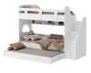 Кровать Фортуна-3 (корпус дуб сонома + фасады белые) 190х80 от Династия Kids