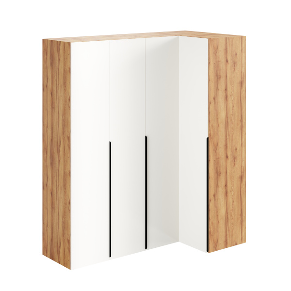 Шкаф распашной + шкаф угловой + пенал коллекции Брайт Золотистый от Династия Kids