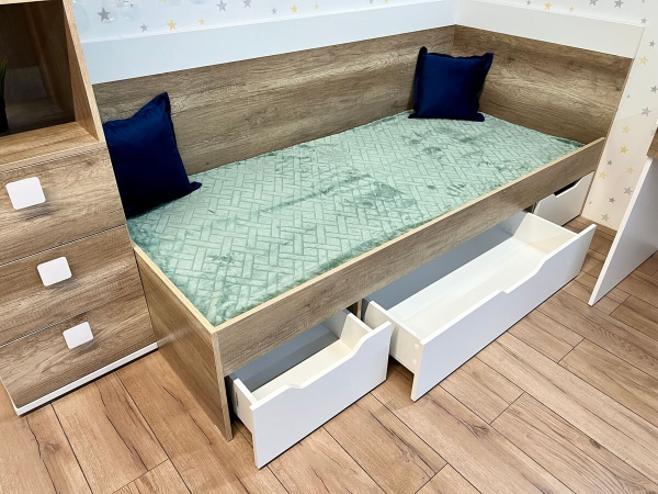 Кровать угловая 90х200 коллекции Модерн (правая/левая) от Династия Kids