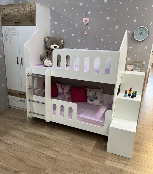 Двухъярусная кровать Домик 160х80  от Династия Kids