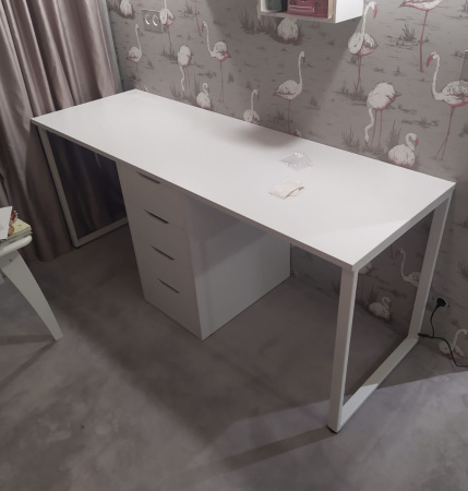 Стол Дуэт 1800 мм (дуб каньон + опоры черные). Столешница 22 мм от Династия Kids