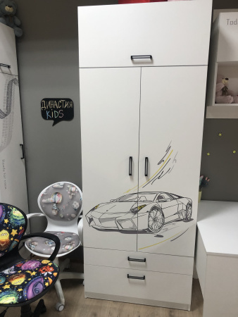Шкаф коллекции Престиж New (с принтом) от Династия Kids