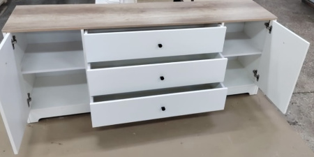 Тумба-комод Норд 2 (дуб каньон+белый) 1800 мм от Династия Kids