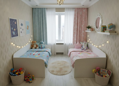 Кровать 190х90 коллекции Умка NEW (ручки - дуб) от Династия Kids