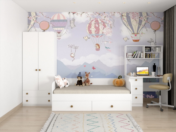 Комод коллекции Умка NEW (ручки - дуб) от Династия Kids
