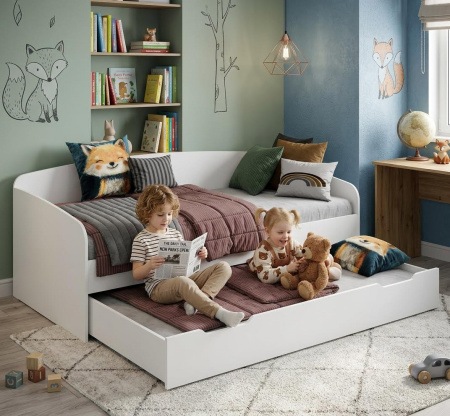 Стеллаж универсальный + кровать Двушка 190х90 от Династия Kids