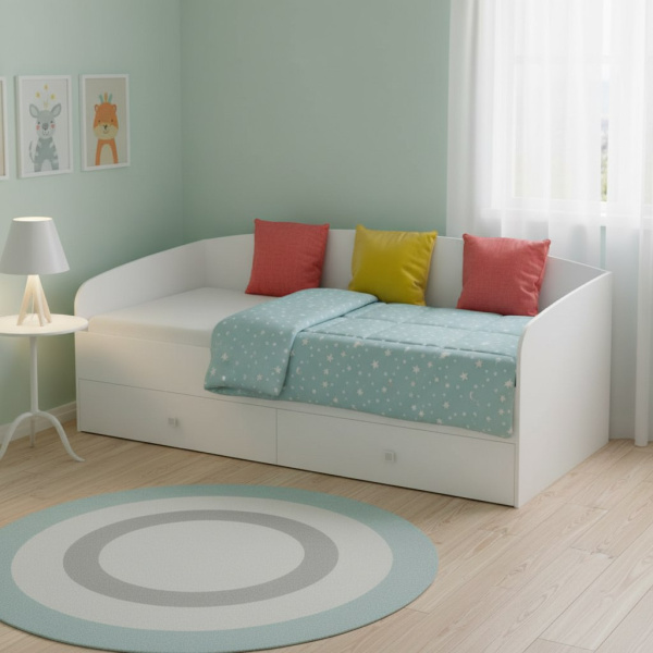 Кровати коллекции Умка 190х90 (2 шт) + стеллаж для зонирования  от Династия Kids