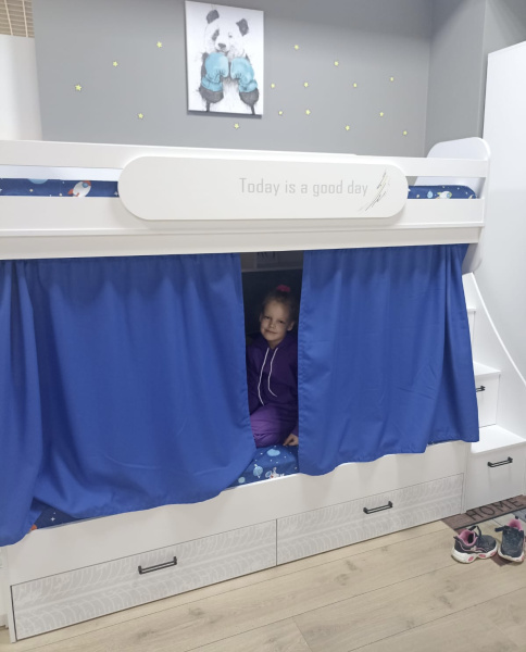 Комплект занавесок (2 шт) цвет синий от Династия Kids