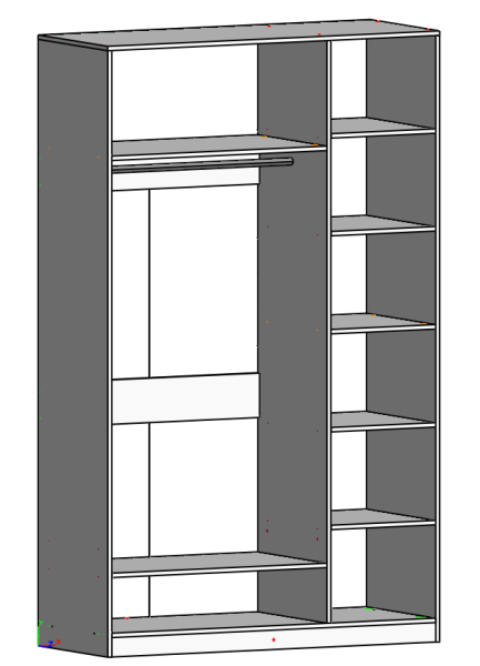 Шкаф 3-х дверный коллекции Брайт  от Династия Kids