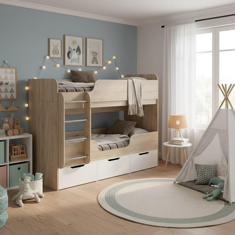 Кровати с фронтальной лестницей от Династия Kids