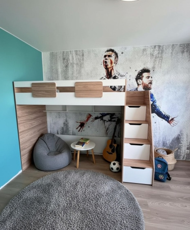 Кровать-чердак 190х90 коллекции Мозаика-2  от Династия Kids