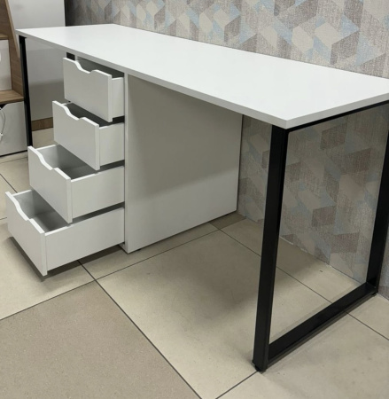 Стол Дуэт 1800 мм (дуб каньон + опоры черные). Столешница 22 мм от Династия Kids