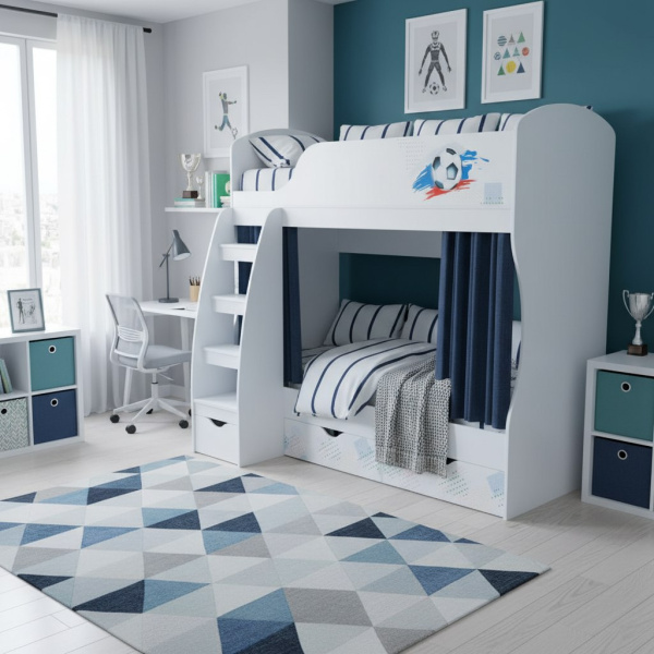 Кровать 2-х ярусная коллекции Футбол 180х80