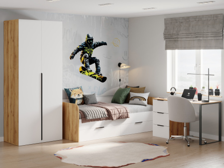 Шкаф 2-х дверный коллекции Брайт  от Династия Kids